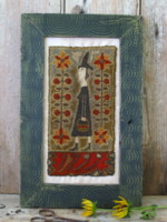 Fancey Blackett & The Gathering Basket PATTERN-needle punch, witch, Halloween, autumn, punchneedle