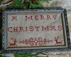 A Merry Christmas Redwork Sampler PATTERN
