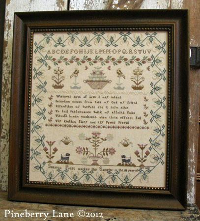 Susanna Pratt Sampler PATTERN