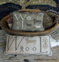 Wool Pinkeeps PATTERN-pinkeep, pincushion, sheep, wool, sampler