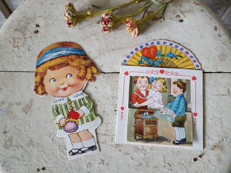 Pair of Vintage 1920s Valentines - Free shipping in the U.S.!