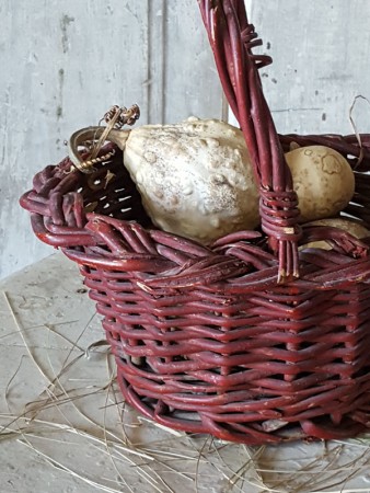 Tiny Basket with Old Red Paint