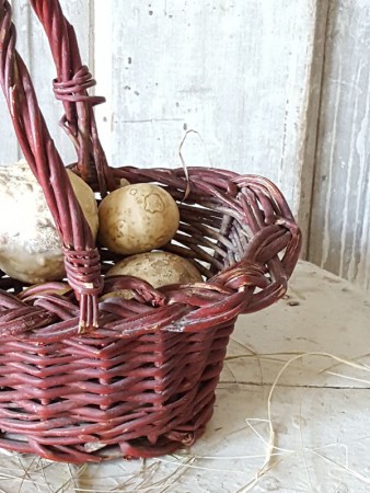 Tiny Basket with Old Red Paint