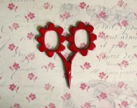 Flower Power Scissors - Red